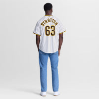 San Diego Padres Hunter Stratton White Home Replica Jersey