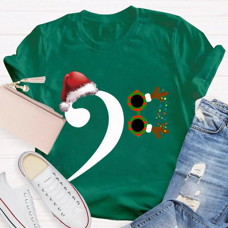 Festive Holiday Graphic T-Shirt, Christmas Santa Hat Shirt, Adorable Santa Hat Christmas Tee, Merry Xmas Party Unisex Holiday Shirt