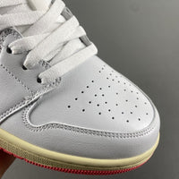 Low Top Sneakers, White Red Gray Colorway, Lace Up Design, Casual Gift for Sneaker Fans