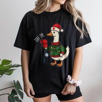 Humorous Medical Staff Holiday Shirt, Cuff Em Goose Nurse Christmas T-Shirt, Adorable ER Nurse Xmas Graphic Tee, Healthcare Worker Present Shirt