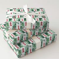 Watercolor Checkerboard Gift Wrap, Chess Christmas Wrapping Paper, Red Chess Pieces Wrapping Paper, Holiday Board Game Wrapping Paper