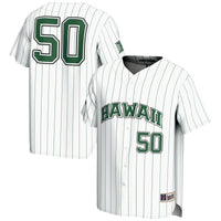 #1 Hawaii Rainbow Warriors Lightweight Baseball Jersey - White