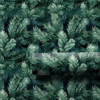 Evergreen Branch Gift Wrap, Watercolor Pine Needles Christmas Wrapping Paper, Rustic Botanical Wrapping Paper Roll, Holiday Present Wrap