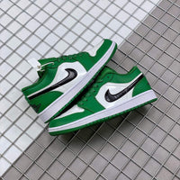 Low Top Sneakers, Green White Colorway, Lace Up Design, Casual Gift for Sneaker Fans