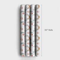 Woodland Deer Holiday Gift Wrap, Watercolor Reindeer Christmas Wrapping Paper, Ornament Wrapping Paper, Rustic Christmas Gift Wrap Roll