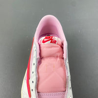 Low Top Sneakers, White Pink Colorway, Reverse Hook Design, Lace Up Design, Casual Gift for Sneaker Fans