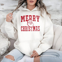 Retro Distressed Santa Claus Sweatshirt, Merry Christmas Santa Hoodie, Festive Xmas Holiday Hooded Pullover, Winter Vintage Top