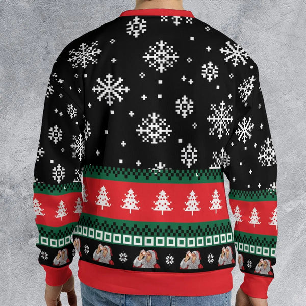 Bad Santa Movie Ugly Christmas Sweater, Wish in One Hand Ugly Christmas Sweatshirt, Humorous Holiday Sweatshirt, Dark Comedy 
