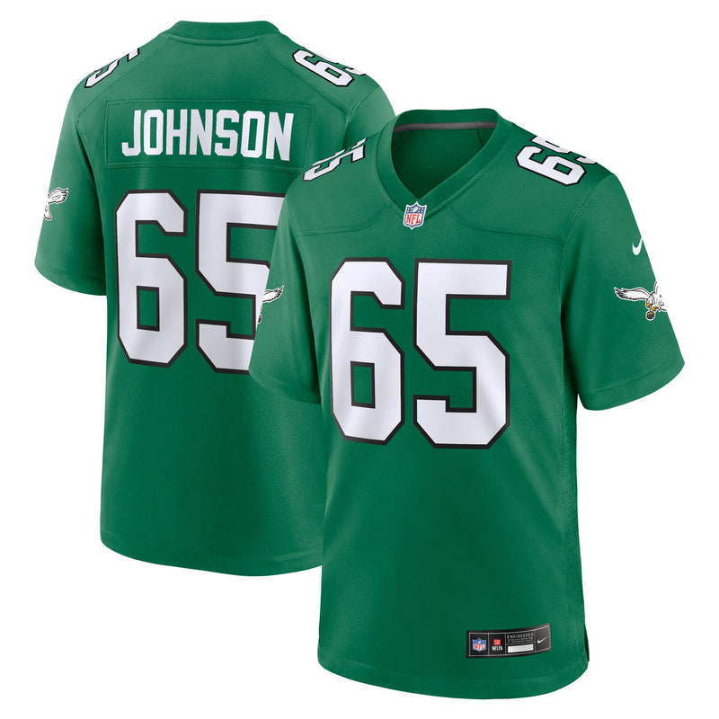 Philadelphia Eagles Lane Johnson Kelly Green Alternate Game Jersey