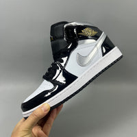 High Top Sneakers, Black Silver Colorway, Lace Up Design, Casual Gift for Sneaker Fans