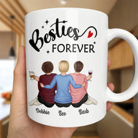 Soul Sisters Ceramic Coffee Mug, Besties Forever Three Friends Mug, Custom Friendship Mug, Birthday Christmas Bestie Cup Present