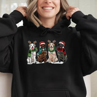 Adorable Dog Antlers Holiday Hoodie, Christmas Labrador Reindeer Hoodie, Yellow Lab Winter Dog Mom Sweatshirt, Festive Pet Lover Pullover