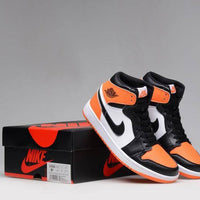 Sneakers, Orange White Colorway, Lace Up Design, Casual Gift for Sneaker Fans