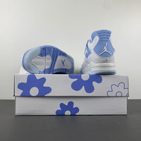 Low Top Sneakers, White Blue Colorway, Lace Up Design, Casual Gift for Sneaker Fans