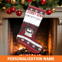 Cartoon Pet Ugly Sweater Stocking, Personalized Cat Christmas Stocking, Adorable Kitten Holiday Stocking, Custom Cat Lover Xmas Present Stocking