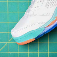 Sneakers, White Orange Colorway, Lace Up Design, Casual Gift for Sneaker Fans