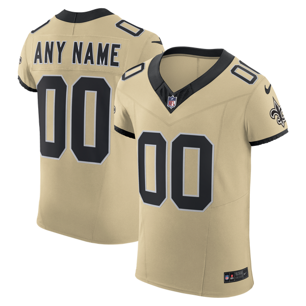 New Orleans Saints Gold Alternate Elite Custom Jersey