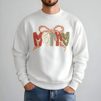 Adorable Girly Holiday Shirt, Coquette Bow Merry Christmas Sweatshirt, Festive Winter Crewneck Pullover, Preppy Christmas Sweater Present for Her