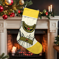 Beaded Graphic Holiday Stocking, Personalized Indigenous Regalia Christmas Stocking, Native Style Cultural Xmas Stocking, Family Present