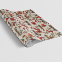 Santa Hat Patriotic Gift Wrap, Holiday Majesty Eagle Wrapping Paper, Christmas Bird Present Paper Roll, Winter Holiday Gift Wrapping Paper