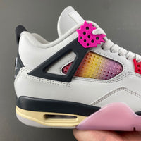 Sneakers, White Pink Green Colorway, Lace Up Design, Casual Gift for Sneaker Fans