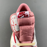 Low Top Sneakers, White Red Pink Colorway, Reverse Hook Design, Lace Up Design, Casual Gift for Sneaker Fans