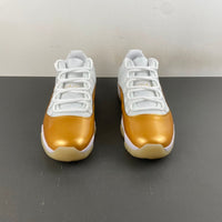 Low Top Sneakers, White Gold Colorway, Lace Up Design, Casual Gift for Sneaker Fans