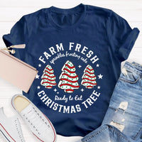Festive Holiday Teacher Shirt, Farm Fresh Christmas Tree Teacher T-Shirt, Christmas Tree Graphic Tee, Adorable Winter Educator Present