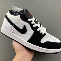 Low Top Sneakers, White Black Colorway, Lace Up Design, Casual Gift for Sneaker Fans