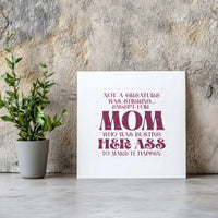 Humorous Night Before Christmas Parody Art, Humorous Mom Christmas Quote Square Canvas, Stretched Holiday Canvas Print, Humorous Present for Mom