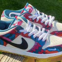 Low Top Sneakers, Multicolor Colorway, Lace Up Design, Casual Gift for Sneaker Fans