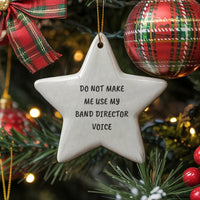 Music Teacher Christmas Star Ornament, Band Director Star Ornament, Ceramic Music Educator Star Ornament, Band Instructor Holiday Present