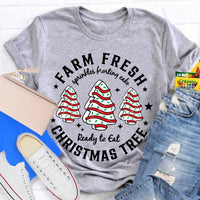 Festive Holiday Teacher Shirt, Farm Fresh Christmas Tree Teacher T-Shirt, Christmas Tree Graphic Tee, Adorable Winter Educator Present