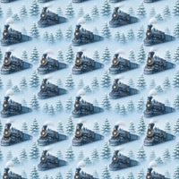 Steam Locomotive Winter Wrapping Paper, Vintage Train Christmas Wrapping Paper, Retro Train Gift Wrap, Holiday Train Lover Wrapping Paper