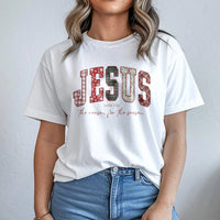 Plaid Buffalo Christmas Shirt, Jesus the Reason for the Season T-Shirt, Religious Christian Holiday Tee, Faith Bible Verse Xmas Top