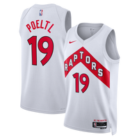 Toronto Raptors Association Edition Swingman Jersey - White - Jakob Poeltl