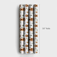 Adorable Dog Holiday Gift Wrap, Cavapoo Christmas Wrapping Paper, Watercolor Puppy Present Wrap, Dog Lover Christmas Present Paper Roll Supplies