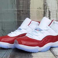 Sneakers, White Red Colorway, Lace Up Design, Casual Gift for Sneaker Fans