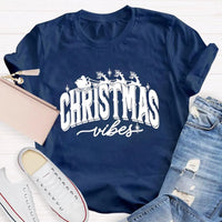 Festive Holiday Graphic Tee, Christmas Vibes Shirt, Retro Christmas Vibes T-Shirt, Winter Holiday Shirt, Unisex Christmas Present