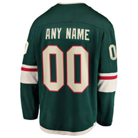 Minnesota Wild Green Home Breakaway Custom Jersey