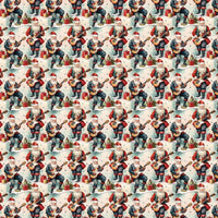 Musician Christmas Gift Wrap, Rocking Santa Guitar Wrapping Paper, Retro Rock and Roll Wrapping Paper, Humorous Holiday Present Gift Wrap