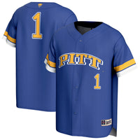 #1 Pitt Panthers Lightweight Collegiate Baseball Fashion Jersey - Royal