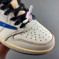 Low Top Shoes, Blue White Colorway, Reverse Hook Design, Lace Up Design, Casual Gift for Shoe Lovers