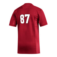 #87 NC State Wolfpack Replica Football Jersey - Red