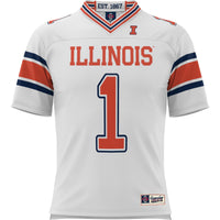 #1 Illinois Fighting Illini Football Jersey - White