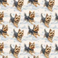 Yorkshire Terrier Snow Gift Wrap, Yorkie Christmas Wrapping Paper, Adorable Dog Holiday Paper, Winter Puppy Xmas Gift Wrap, Dog Lover Wrapping