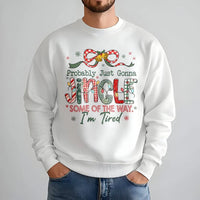 Humorous Tired Mom Christmas Crewneck, Probably Just Gonna Jingle Sweatshirt, Sarcastic Holiday Graphic Sweater, Comfy Xmas Present for Her