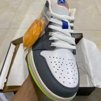 Low Top Sneakers, White Gray Colorway, Lace Up Design, Casual Gift for Sneaker Fans