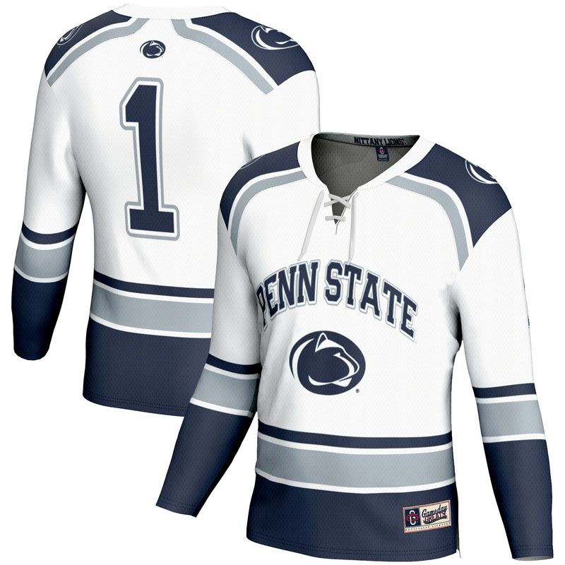 #1 Penn State Nittany Lions Hockey Jersey - White