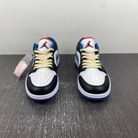 Low Top Sneakers, Blue White Black Colorway, Lace Up Design, Casual Gift for Sneaker Fans